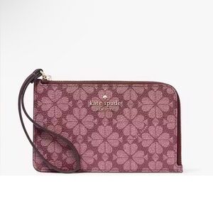 Kate Spade Lucy Flower Spade Small L-Zip Wristlet